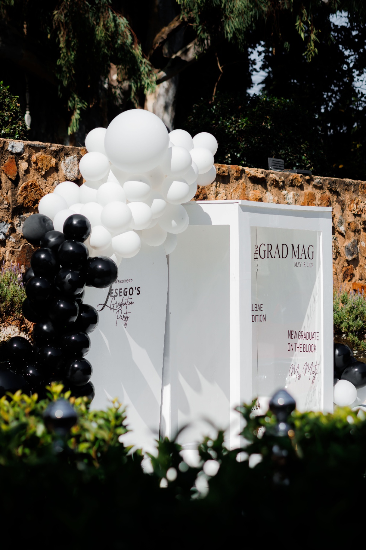 Graduations event styled by Arose Events