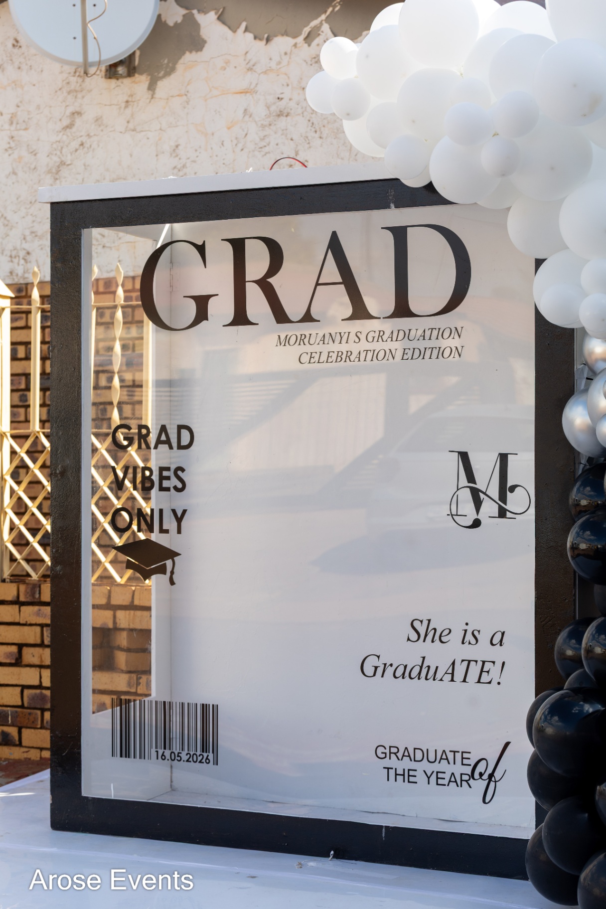 Graduations event styled by Arose Events